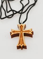 Ciondolo croce di legno