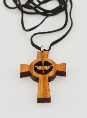 Ciondolo Croce di legno Spirito Santo