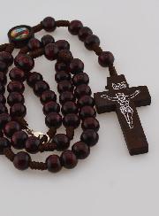 Rosario in Legno Moda Scuro - Collana