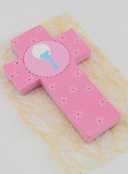Croce Per Bambini in Legno  Acqua del Battesimo - 12 cm