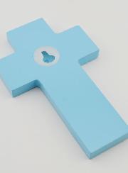 Croce Bambino Cero Alfa Omega - Blu