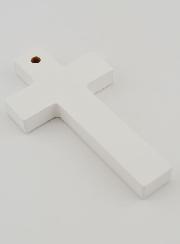Croce Bambino in Legno - Sole e Fiori