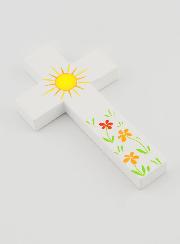 Croce in Legno - Sole e Fiori