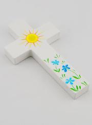 Croce in Legno - Sole e Fiori