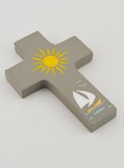 Croce Bambino in Legno - Gesù mia Guida