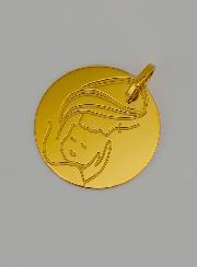 Medaglia Vergine con il Bambino Gesù in Oro