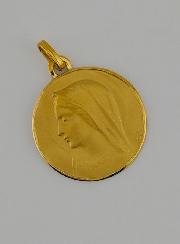 Medaglia Santa Maria Con Velo in Oro