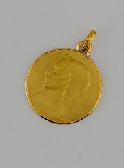 Medaglia Santa Maria Con Velo in Oro