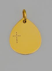 Medaglia Santa Vergine Con Velo et Croce in Oro