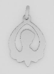 Medaglia Traforata Vergine con Velo in Argento Massiccio