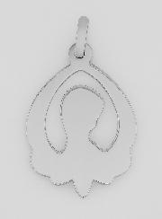 Medaglia Traforata Vergine con Velo in Argento Massiccio