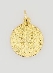 Grande Medaglia di San Benedetto Dorata - 18 mm