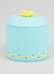 Scatola per Rosario in Legno - Blu con Cuore Giallo