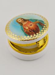 Scatola Portaostia Immagine Sacro Cuore di Gesù - 5 cm