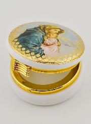 Scatola Portaostia Immagine Vergine con Bambino - 5 cm