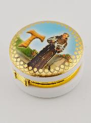 Scatola Portaostia Immagine San Francesco di Assisi - 5 cm