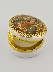 Scatola Portaostia Immagine Nostra Signora di Guadalupe - 5 cm