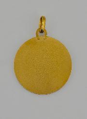 Medaglia San Michele Arcangelo in Oro Massiccio 18 k - 18 mm