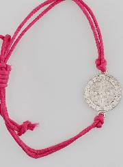 Bracciale Medaglia di San Benedetto - Rosa Fucsia