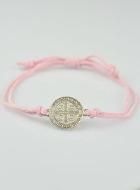 Bracciale Medaglia di San Benedetto - Rosa Chiaro