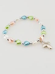 Bracciale Religioso per Bambini - Croce e Cuore