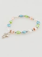 Bracciale Religioso per Bambini - Croce e Cuore
