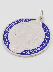 Grande Medaglia Murale di San Benedetto Colorata - 10 cm