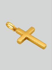 Ciondolo Croce di  Gesù Cristo - Oro Giallo Massiccio 18k