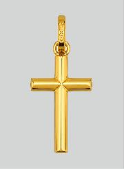 Ciondolo Croce di Gesù Cristo - Oro Giallo Massiccio 18k - 10mm