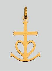Ciondolo Croce di Camargue - 20mm - Oro Massiccio 18k