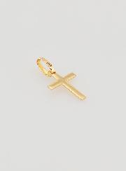 Ciondolo Croce Stella Guida - Oro  Massiccio 18k - 10mm