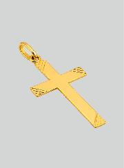 Ciondolo Croce Classica Diamentata - 22mm - Oro Massiccio 18k