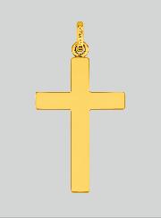 Ciondolo Croce Classica Diamentata - 22mm - Oro Massiccio 18k