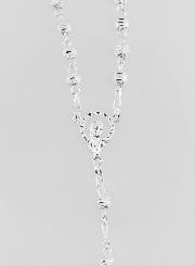 Rosario in Argento Massiccio 925/1000 - Grani Brillanti 3 mm