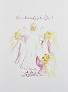 Biglietto di Battesimo Bambina - Rosa - Figlia di Dio