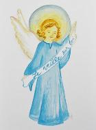 Biglietto di Battesimo - Veglio su di Te