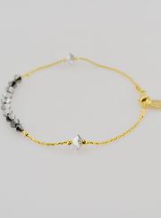 Rosario Decina in Cristallo di Nero & Dorato