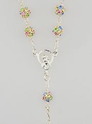 Rosario in Argento  & Perle di Cristallo 6mm