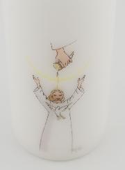Candela Cero di Cresima - Unzione dello Spirito Santo Bambina Bionda