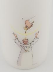 Candela Cero di Cresima - Unzione - Bambino Biondo