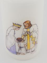 Cero di Prima Comunione Ricevi l'Eucaristia - Gesù & Maria - Bambina Mora