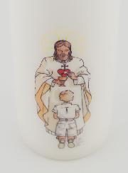 Candela Cero di Comunione Signore Gesù & Bambino Biondo