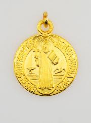 Medaglia di San Benedetto - Metallo Dorato - 22mm