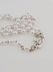 Rosario Perlato Bianco con Cofanetto - 40 cm