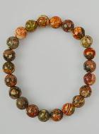 Bracciale In Pietra Naturale Di Granato Per Donna, Perle 8 Mm, Elastico, Litoterapia, Gioiello Energetico E Elegante, Taglia Unica