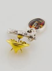 Spilla Medaglia Madonna di Lourdes - 3cm