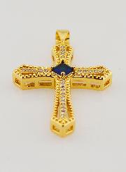 Ciondolo Croce Barocca con Strass – 30 mm.