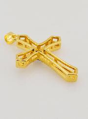 Ciondolo Croce Barocca con Strass – 30 mm.