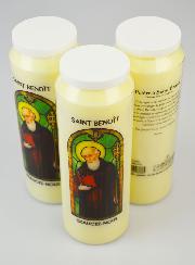 3 Candele di Novena a San Benedetto con Preghiera