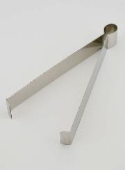 Pinza per Carbone in Acciaio Inossidabile Argentato - 13cm